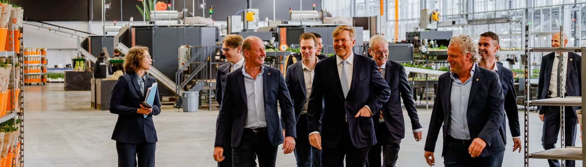 Royal Visit to the Tulip Project Ronico in North Holland
